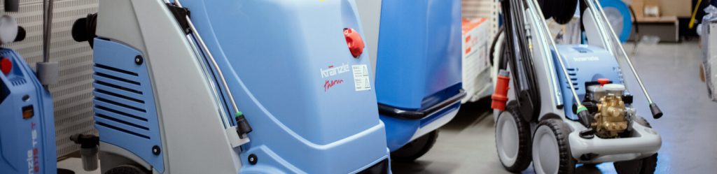 Hötryckstvättar i Slangservice butik